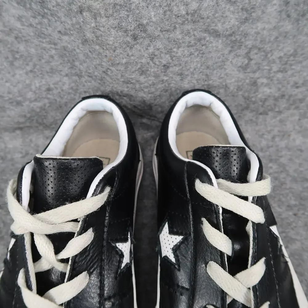 Converse Shoes Kids 3 Sneakers One Star Ox Junior Black Leather Trainer Lace Up